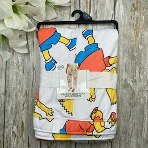 The Simpsons Lisa and Bart Print Soft Lounge Pajama Sleep Pants, Size 3X